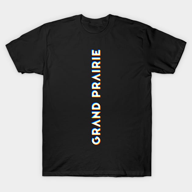 Grand Prairie Texas CMYK Glitch Type T-Shirt by Hashtagified